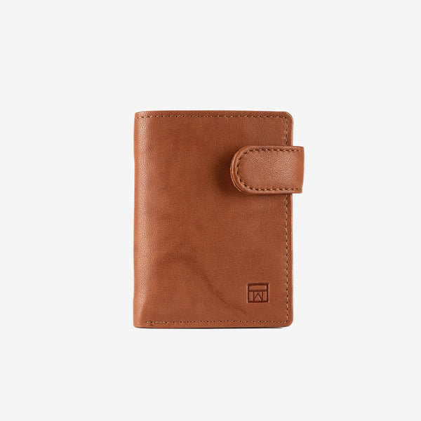Billetero en piel natural para hombre, Serie ANTIC-NAPPA/LEATHER. 8x10.5 cm