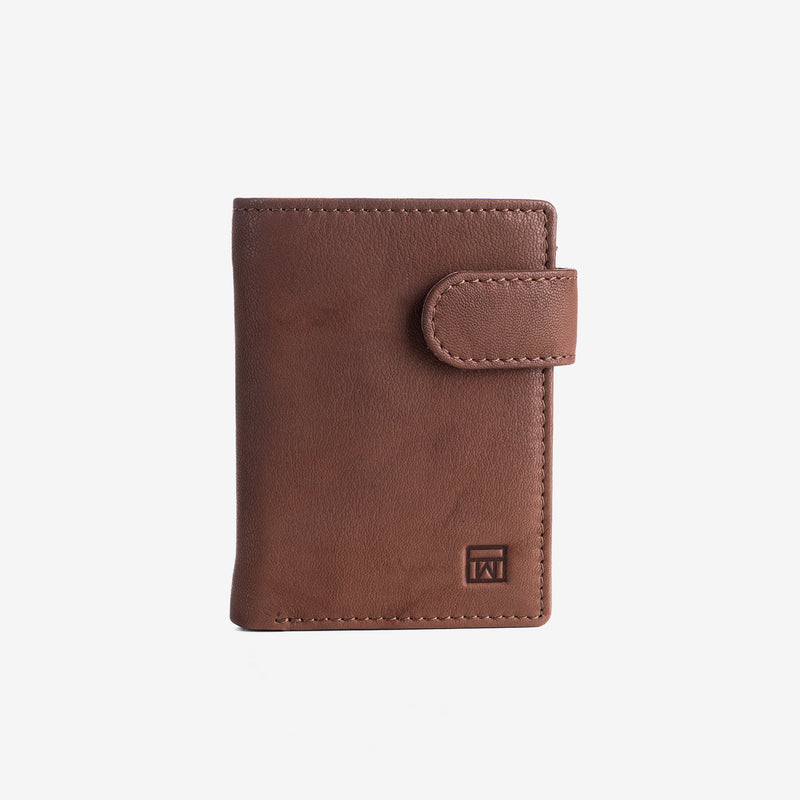 Billetero en piel natural para hombre, Serie ANTIC-NAPPA/LEATHER. 8x10.5 cm