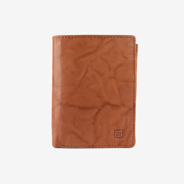 Billetero en piel natural para hombre, Serie ANTIC-NAPPA/LEATHER. 8.5x11 cm