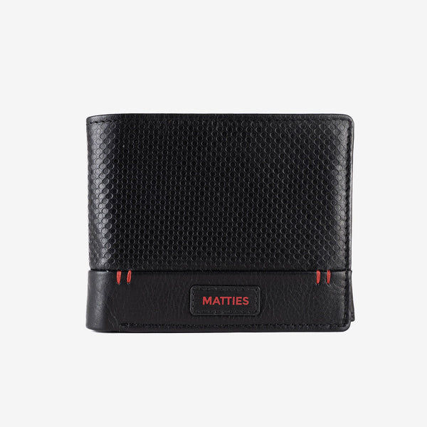 Leather wallet for men, blue color, engraved series. 11x9 cm