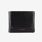 Leather wallet for men, blue color, engraved series. 11x9 cm
