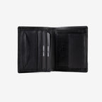 Men's leather wallet, embossed/leather series. 9x11 cm