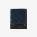 Men's leather wallet, embossed/leather series. 9x11 cm