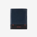 Men's leather wallet, embossed/leather series. 9x11 cm