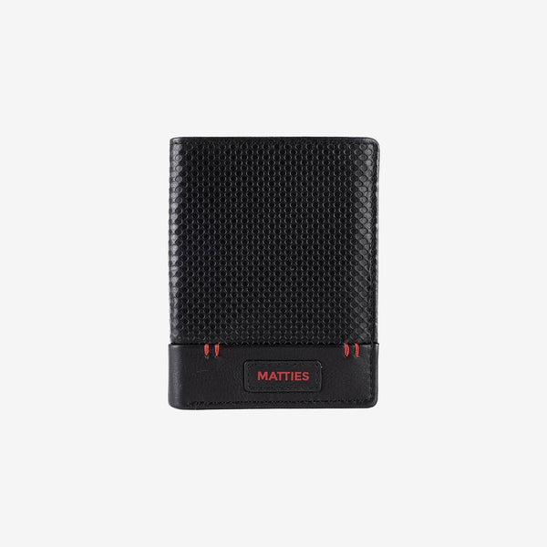 Billetero de piel para hombre, Serie grabada/leather. 8x11 cm