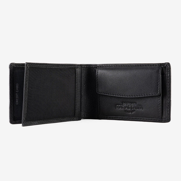 Billetero de piel para hombre, Serie grabada/leather. 10.5x6.5 cm