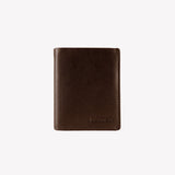 Leather wallet for men, brown color, Spongy/Leather series. 8.5x10 cm