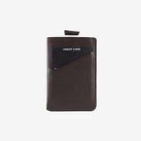 Leather wallet for men, brown color, Spongy/Leather series. 7x10.5 cm