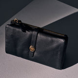 Billetero piel negro, Colección Valentino Leather