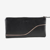 Billetero de piel para mujer, Serie line leather. 19.5x10 cm
