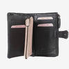 Billetero de piel para mujer, Serie line leather. 14.5x09 cm