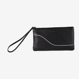 Monedero de piel para mujer, Serie line leather. 19.5x10.5 cm