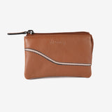 Monedero de piel para mujer, Serie line leather. 12x07 cm
