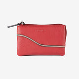 Monedero de piel para mujer, Serie line leather. 12x07 cm
