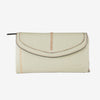 Billetero de piel para mujer, Serie stitch leather. 19x10 cm