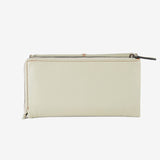 Billetero de piel para mujer, Serie stitch leather. 19x10 cm