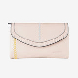 Cartera de piel para mujer, Serie stitch leather. 17x10 cm