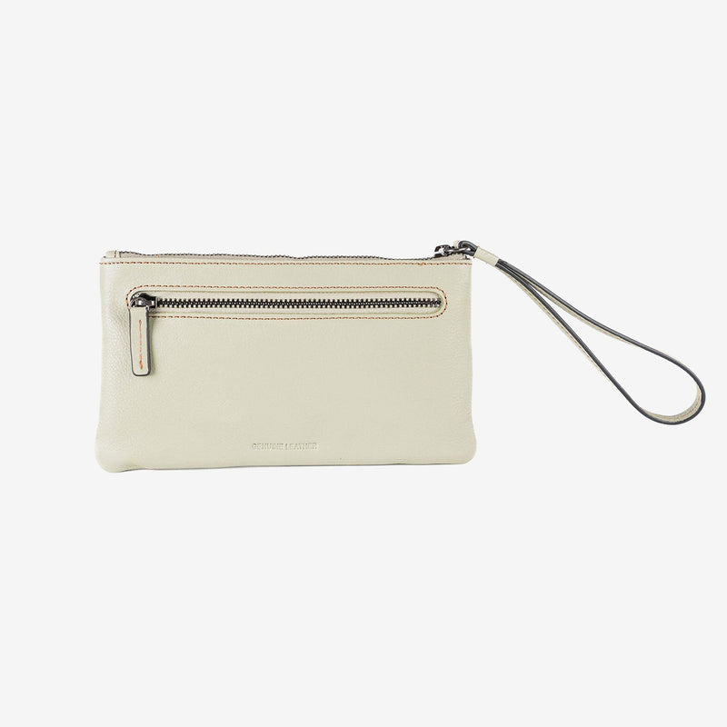 Monedero de piel para mujer, Serie stitch leather. 19.5x10.5 cm