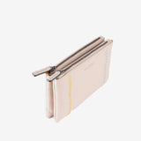 Monedero de piel para mujer, Serie stitch leather. 16x10 cm