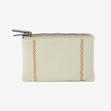 Monedero de piel para mujer, Serie stitch leather. 16x10 cm