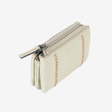 Monedero de piel para mujer, Serie stitch leather. 12x07 cm