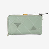 Billetero de piel para mujer, Serie laser leather. 16.5x9.5 cm
