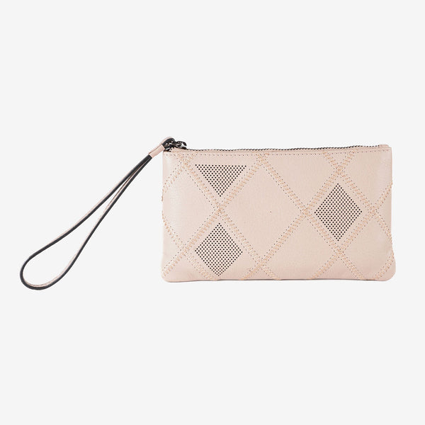 Monedero de piel para mujer, Serie laser leather. 19.5x10.5 cm