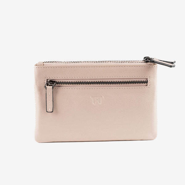 Monedero de piel para mujer, Serie laser leather. 16x10 cm