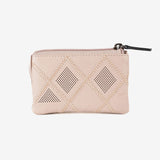 Monedero de piel para mujer, Serie laser leather. 12x07 cm