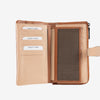 Billetero de piel para mujer, Serie strap leather. 16.5x10 cm