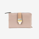 Billetero de piel para mujer, Serie strap leather. 14.5x9.5 cm