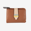 Billetero de piel para mujer, Serie strap leather. 12x09 cm