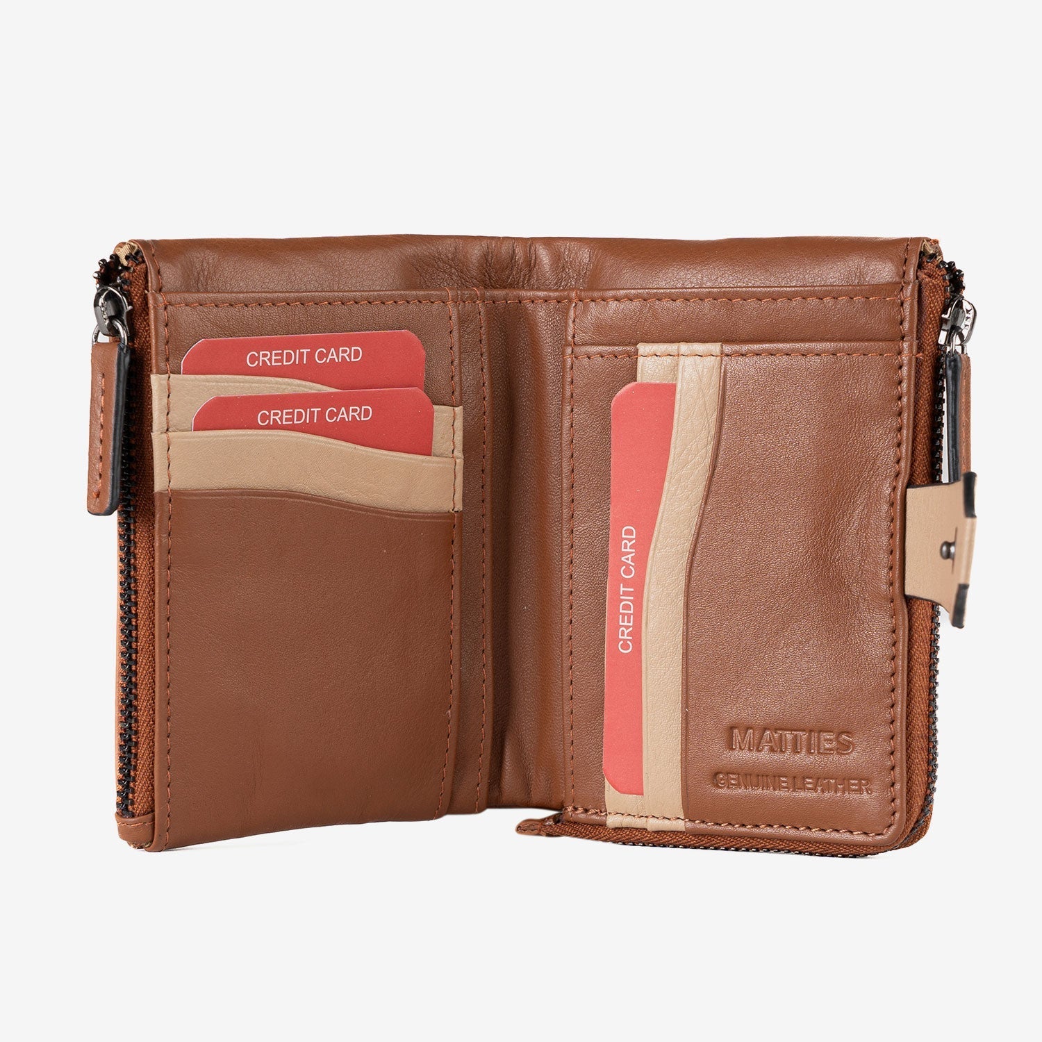 Billetero de piel para mujer, Serie strap leather. 12x09 cm