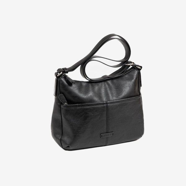 WOMEN'S BAG, BLACK-V, NEW CLASSIC SERIES. 30x24x10 CM