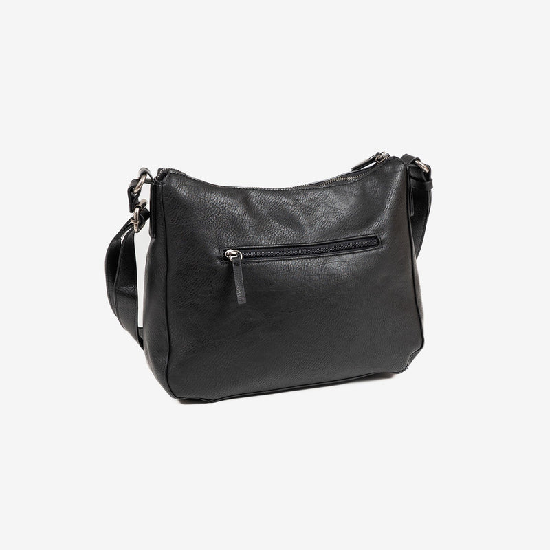 BOLSO DE MUJER, COLOR NEGRO-V, SERIE NEW CLASSIC. 30x24x10 CM