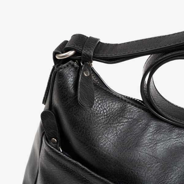 WOMEN'S BAG, BLACK-V, NEW CLASSIC SERIES. 30x24x10 CM