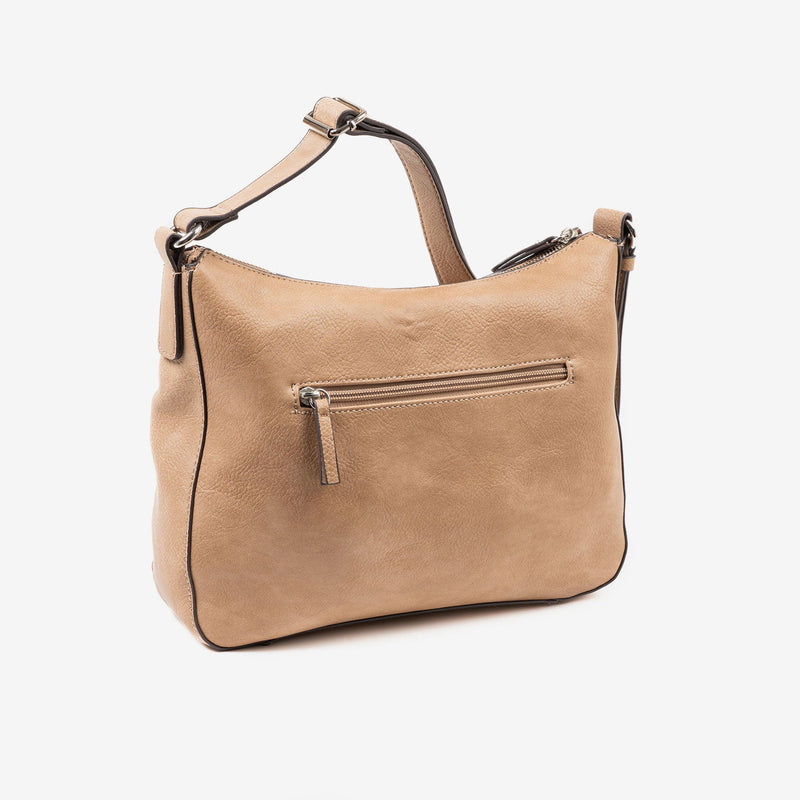 BOLSO DE MUJER, COLOR CAMEL-V, SERIE NEW CLASSIC. 30x24x10 CM