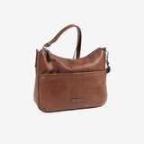 WOMEN'S CROSSBODY BAG, BROWN COLOR, NEW CLASSIC SERIES. 30x24x10cm