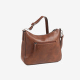 WOMEN'S CROSSBODY BAG, BROWN COLOR, NEW CLASSIC SERIES. 30x24x10cm