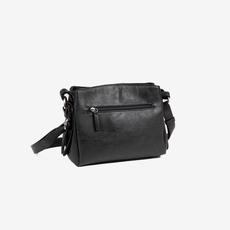 WOMEN'S BAG, BLACK-V, NEW CLASSIC SERIES. 24x19x10.5 CM