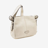 BOLSO DE MUJER, COLOR BEIG-V, SERIE NEW CLASSIC. 24x19x10.5 CM