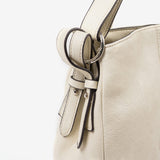 BOLSO DE MUJER, COLOR BEIG-V, SERIE NEW CLASSIC. 24x19x10.5 CM