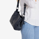 WOMEN'S BAG, BLUE-V COLOR, NEW CLASSIC SERIES. 24x19x10.5 CM