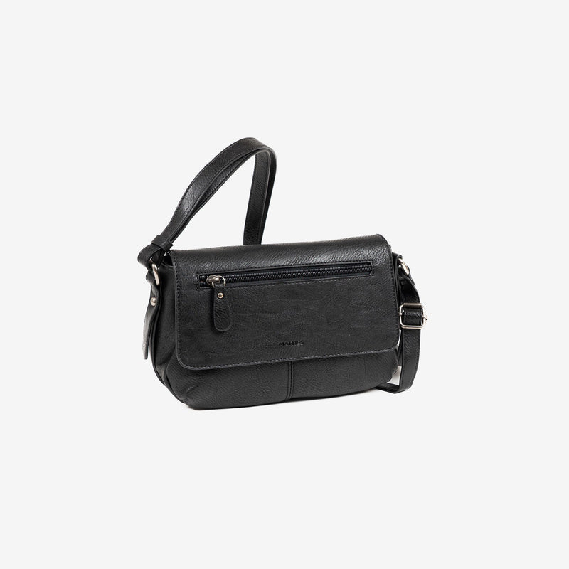 WOMEN'S CROSSBODY BAG, BLACK COLOR, NEW CLASSIC SERIES. 25x15x10 cm