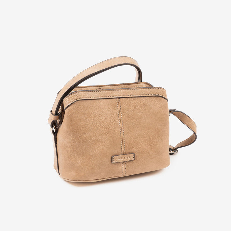 BOLSO DE MUJER, COLOR CAMEL-V, SERIE NEW CLASSIC. 22x16x10 CM