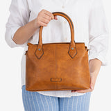 HAND BAG WITH SHOULDER STRAP, LEATHER-V COLOR, NEW CLASSIC SERIES. 28x20x11 CM