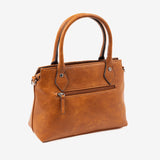 HAND BAG WITH SHOULDER STRAP, LEATHER-V COLOR, NEW CLASSIC SERIES. 28x20x11 CM