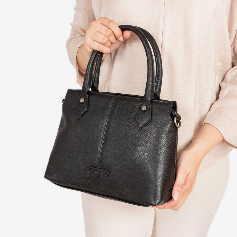 BOLSO DE MANO CON BANDOLERA, SERIE NEW CLASSIC. 28x20x11 CM