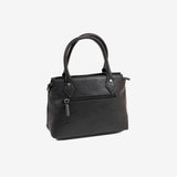 HAND BAG WITH SHOULDER STRAP, BLACK-V COLOR, NEW CLASSIC SERIES. 28x20x11 CM