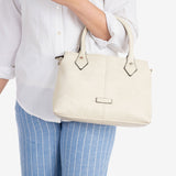 HAND BAG WITH SHOULDER STRAP, BEIGE-V COLOR, NEW CLASSIC SERIES. 28x20x11 CM